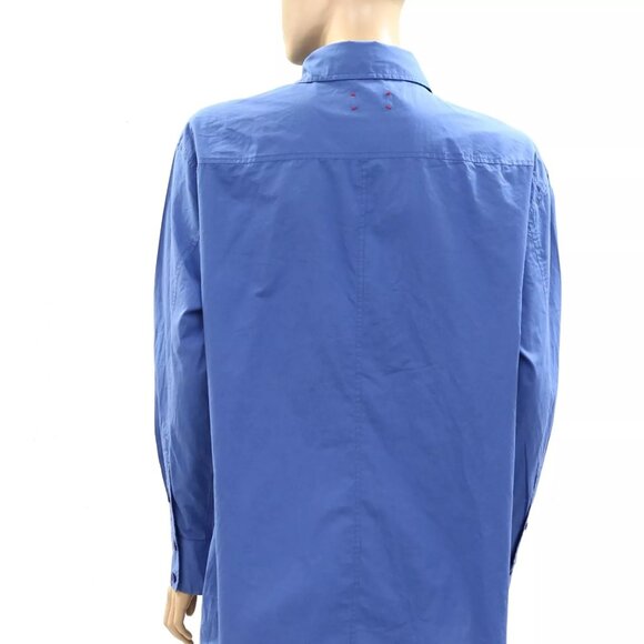 Voyageur By Mersea Brontë Relaxed Button Up Shirt Top Oversized Cotton L - Picture 7 of 10